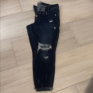 KanCan Distressed Dark Blue Ankle Jeans